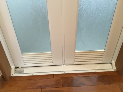 浴室扉水垢除去2