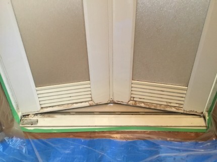 浴室扉水垢除去22